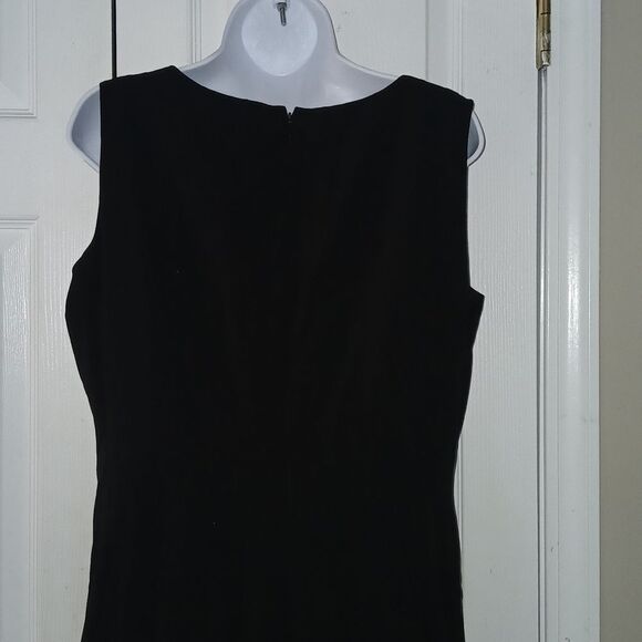 Calvin Klein black sleeveless flare business party simple dress Sz 12 EUC - Picture 6 of 8